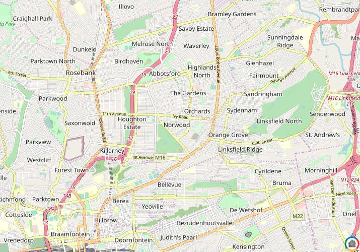Map location of Norwood